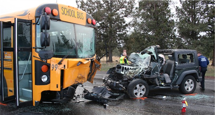 Crash school bus