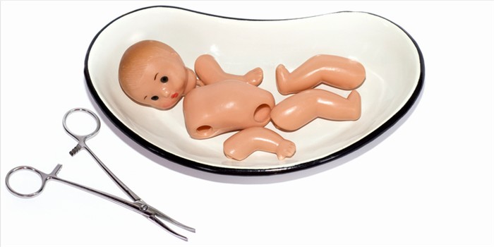 Abortion baby concept