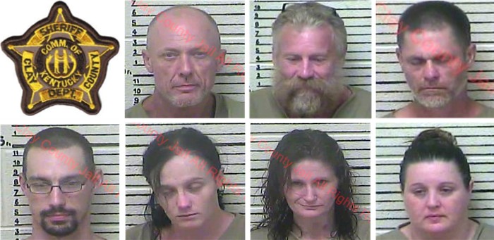 Seven arrests 8 1 19