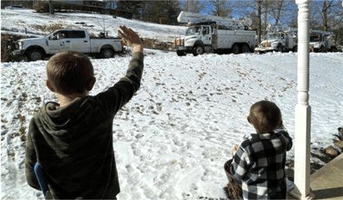 Ice Storm 2021 Children wave