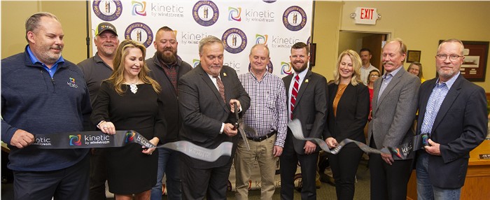 Stivers cuts ribbon kinetic