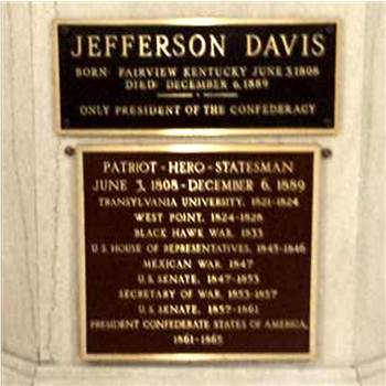 Jefferson Davis statue base