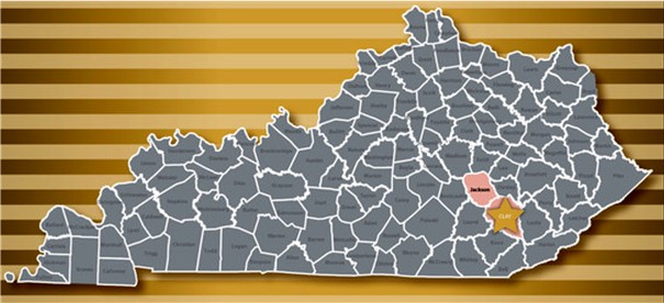 Clay in KY map