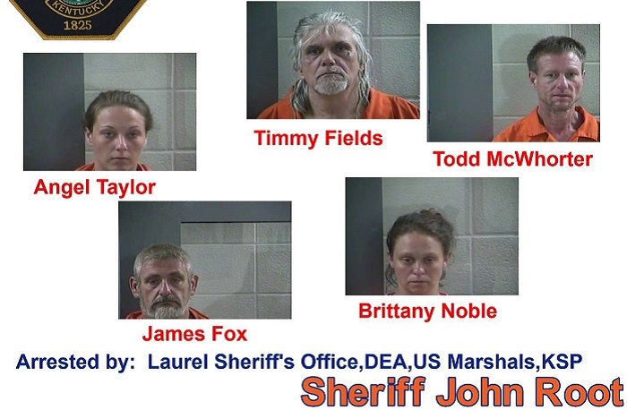 5 arrested as Federal Drug indictment warrant served in northern Laurel