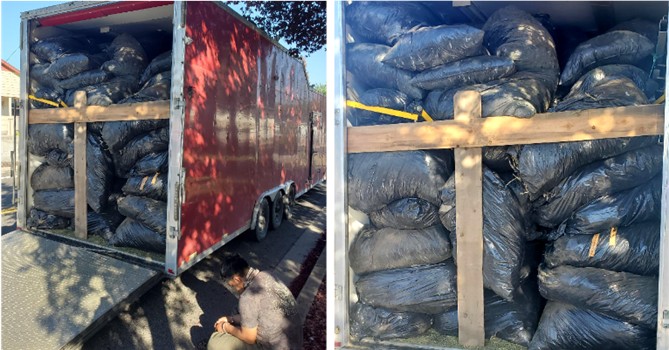 Cargo Trailer MARIJUANA seized 10 12 22