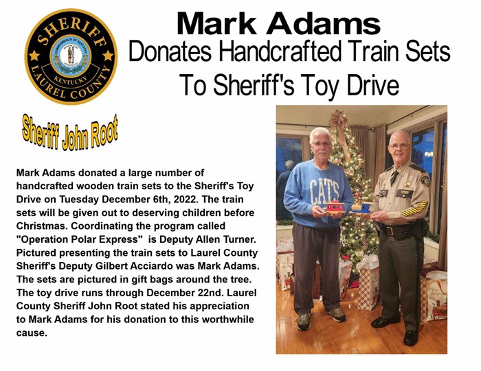 Mark Adams Polar Express Sheriff Toy Drive Donation 12 6 22