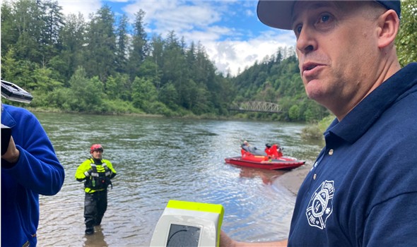 AquaEye Sonar Device in use by Corbett Fire Dept photo taken June 2022